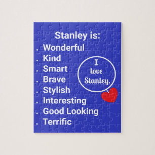 Liebe & Worte - Blau mit Herz: Jigsaw Puzzle