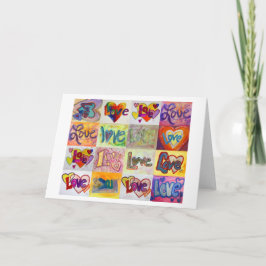 Liebe Wörter XOXO Art Grußkarte oder Mitteilungska Karte