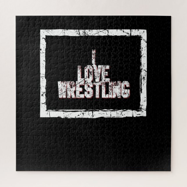 Liebe Wrestling Wrestler Singlet Lover Kostümgesch Puzzle (Vertikal)