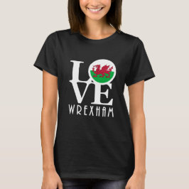 LIEBE Wrexham Wales White Text T-Shirt