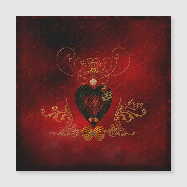 Liebe, wunderbare Herzen Magnetkarte (Vorderseite)