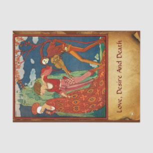 LIEBE, WUNSCH UND TODpergament valentines Tages Seidenpapier