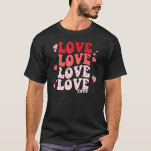 Liebe XOXO Buffalo Kariert Hearts Valentinstag Ret T-Shirt