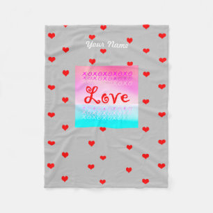 Liebe xoxo fleecedecke