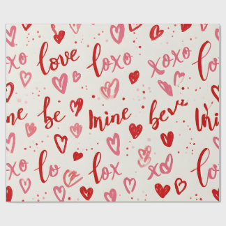 Liebe XOXO Herz Valentinstag Verpackung Geschenkpapier