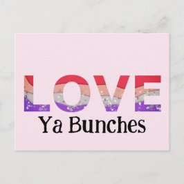 Liebe Ya Bunches Farbenfrohe Herzen Valentine Postkarte
