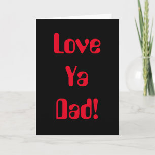 Liebe Ya Vater Red Black 70er Vathers Day Card Karte