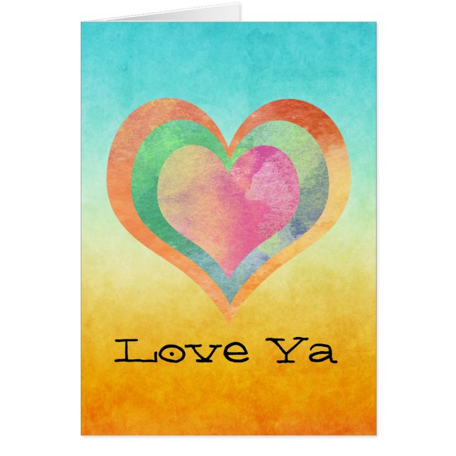 Liebe Ya Watercolor Hearts (Vorne)