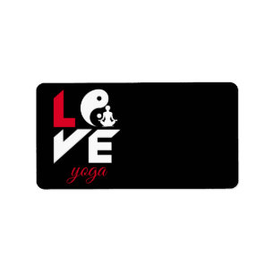 Liebe-Yoga Adressaufkleber