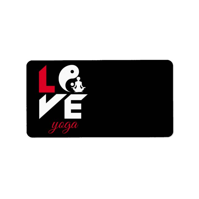 Liebe-Yoga Adressaufkleber (Vorne)