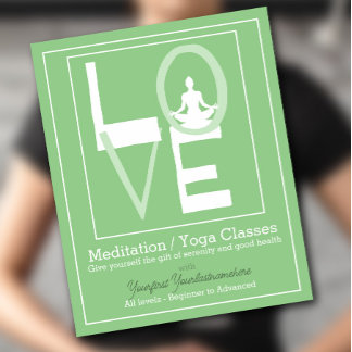 LIEBE YOGA Class Meditation ganzheitliche Therapie Flyer