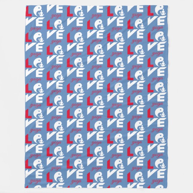 Liebe-Yoga Fleecedecke (Vorderseite)