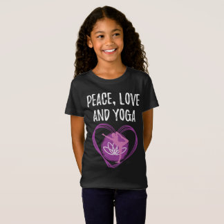 Liebe Yoga Geschenk für Yogis Frieden, Liebe und Y T-Shirt