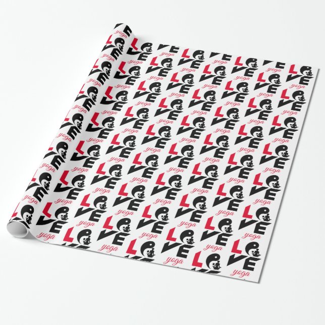 Liebe-Yoga Geschenkpapier (Ungerollt)