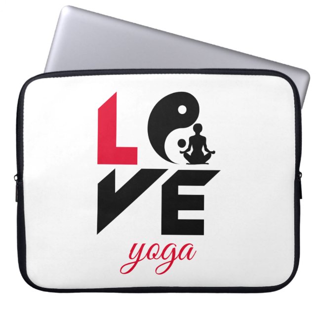 Liebe-Yoga Laptopschutzhülle (Vorderseite)