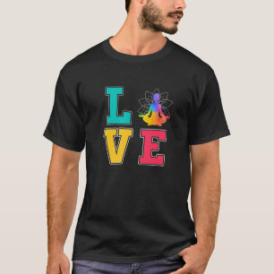 Liebe Yoga Lotus Blume Medizin Pose Yoga T-Shirt