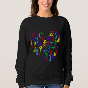Liebe Yoga Posen Ver Sweatshirt