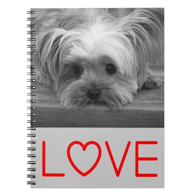 Liebe Yorkshire Terrier Puppy Doppy Notebook Journ Notizblock (Vorderseite)