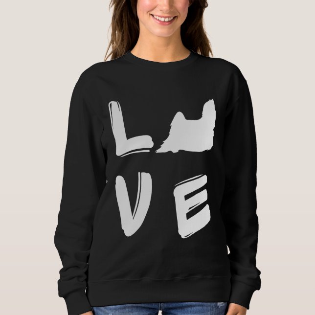 Liebe Yorkshire Terrier Yorkie Sweatshirt (Vorderseite)