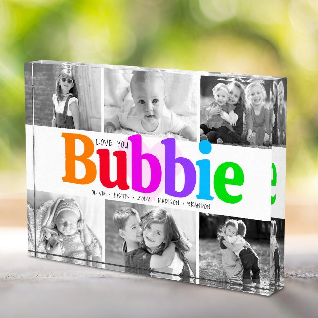 Liebe You Bubbie Colorful Rainbow Modern Collage 6 Fotoblock (Von Creator hochgeladen)