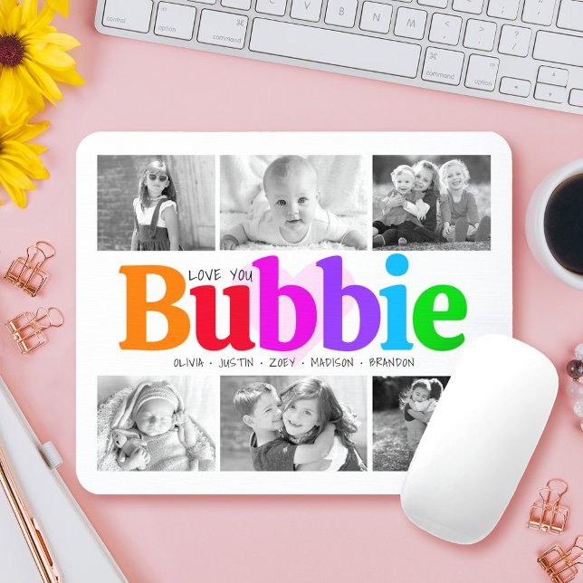 Liebe You Bubbie Farbenfrohe Regenbogen 6 Foto Col Mousepad (Von Creator hochgeladen)