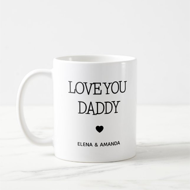 Liebe You Daddy | Handgeschriebene Fotos Kaffeetasse (Links)