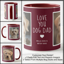 Liebe You Dog Vater Fotos Modernes Maroon C31 & Wh