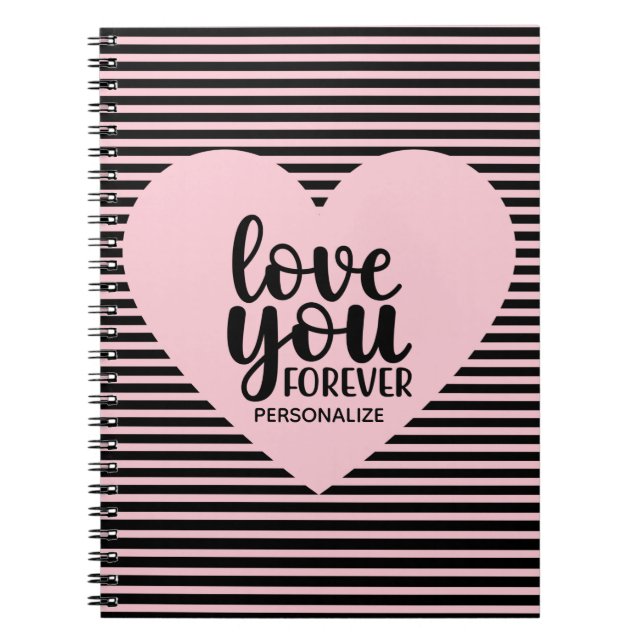 Liebe You Forever Spiral Notebook Notizblock (Vorderseite)