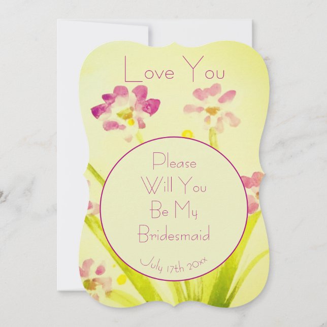 Liebe You Girlfriend Einladung (Rückseite)