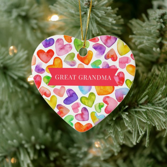 Liebe You Great Oma | 2 Seiten Keramik Ornament (Baum)