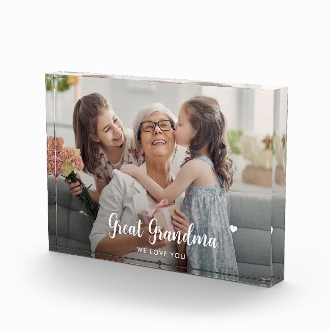 Liebe You Great Oma Modern Script Fotoblock (Rechts)