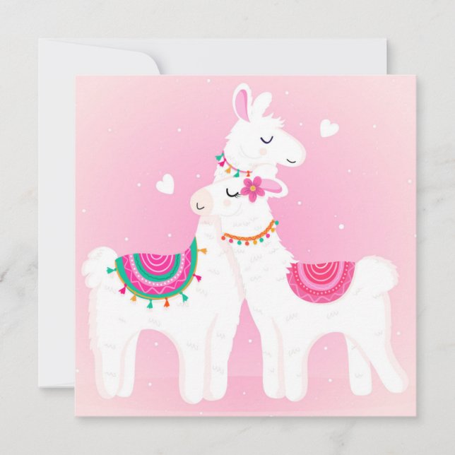 Liebe You Llama Feiertagskarte (Vorderseite)
