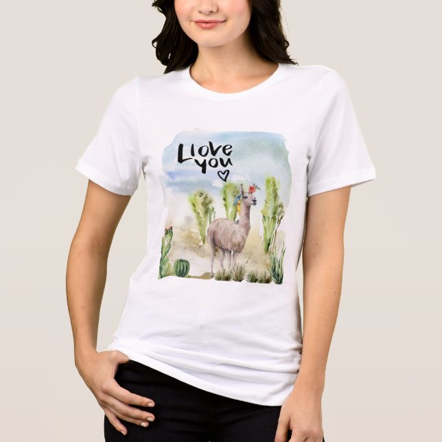 Liebe You Llama Tri-Blend Shirt (Vorderseite)