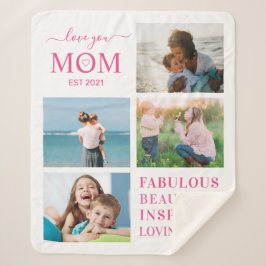 Liebe You Mama Familienfotografie Collage Typograf Sherpadecke