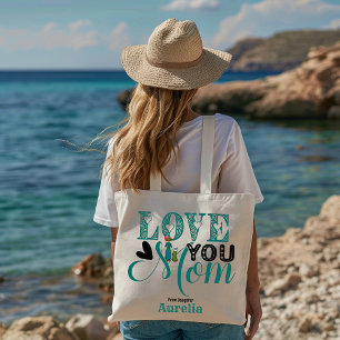 Liebe You Mama Modern Typografy Muttertag Niedlich Jumbo Stoffbeutel
