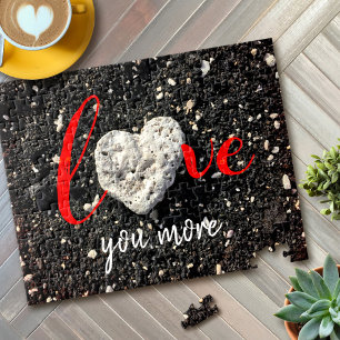 Liebe You More Hawaii Beach Coral Heart Rock Foto Puzzle