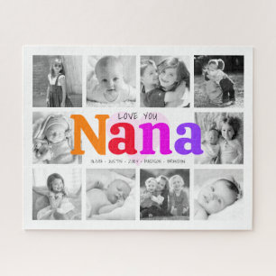 Liebe You Nana Farbenfrohe Regenbogen 10 FotoColla Puzzle