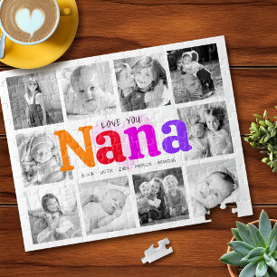 Liebe You Nana Farbenfrohe Regenbogen 10 FotoColla Puzzle