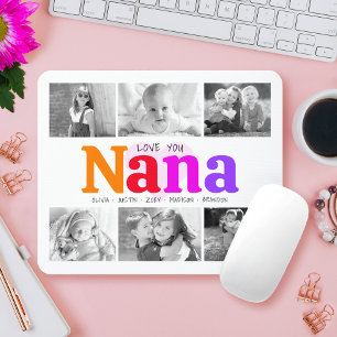 Liebe You Nana Farbenfroher Regenbogen 6 Foto Coll Mousepad