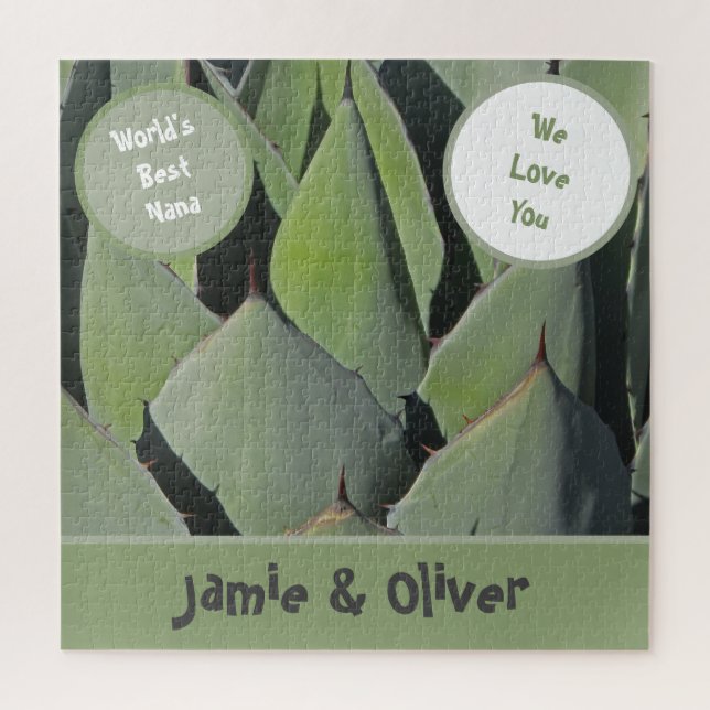 Liebe You Nana Green Pflanze Wüste Südwestgrandma Puzzle (Vertikal)