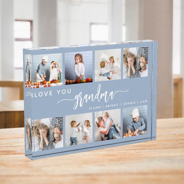 Liebe You Oma 8 Foto Collage Dusty Blue (Von Creator hochgeladen)