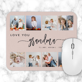 Liebe You Oma 8 FotoCollage Rosa Rosa Mousepad