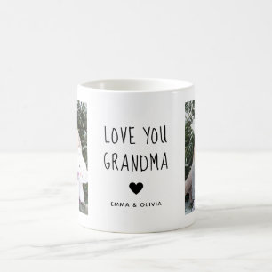 Liebe You Oma   Benutzerdefiniertes Zwei-Foto Kaffeetasse