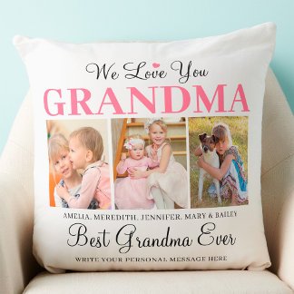 Liebe You Oma - Beste Oma je FotoCollage Kissen