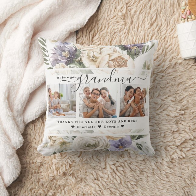 Liebe You Oma | Drei-Bilder-Collage Kissen (Decke)