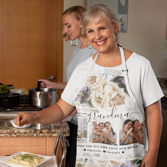 Liebe You Oma | Drei-Bilder-Collage Schürze (Von Creator hochgeladen)