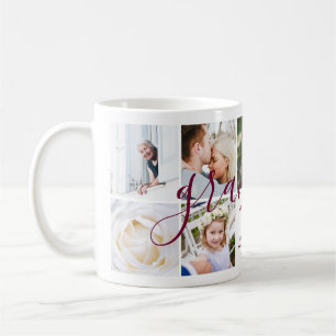 Liebe You Oma   Foto Gift Calligraphy Burgundy Kaffeetasse