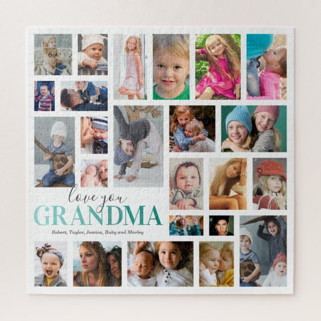 Liebe You Oma Foto Puzzle (Vertikal)