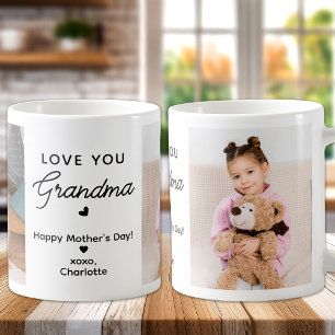 Liebe You Oma Personalisiert 2 Foto Großeltern Kaffeetasse