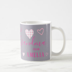 Liebe You Oma Pink Buffalo Karo Herz Kaffeetasse